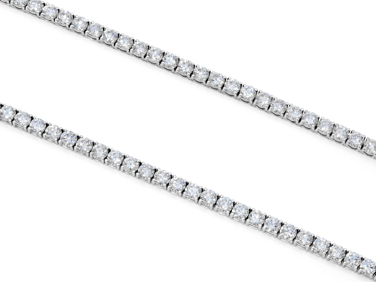 Diamond Rivière Necklace in 18K White Gold, 16.5 Inches