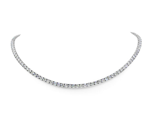 Diamond Rivière Necklace in 18K White Gold, 15.5 Inches