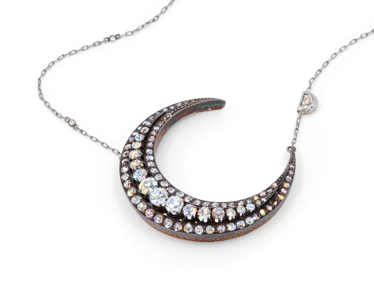 Renee Lewis Moon Diamond Pendant in 18K Gold