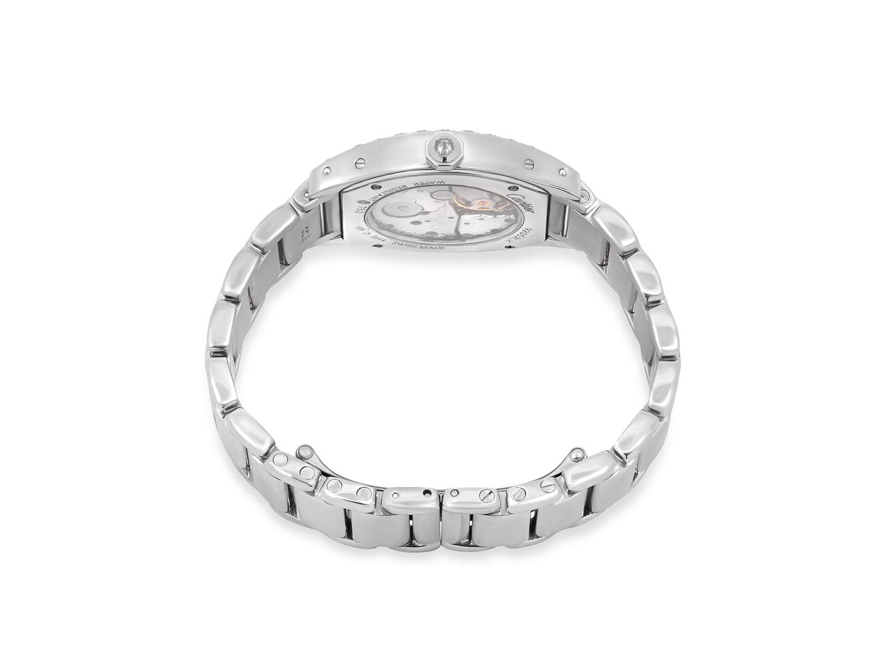 Cartier 'Tortue' Diamond Watch in 18K White Gold, 28 mm