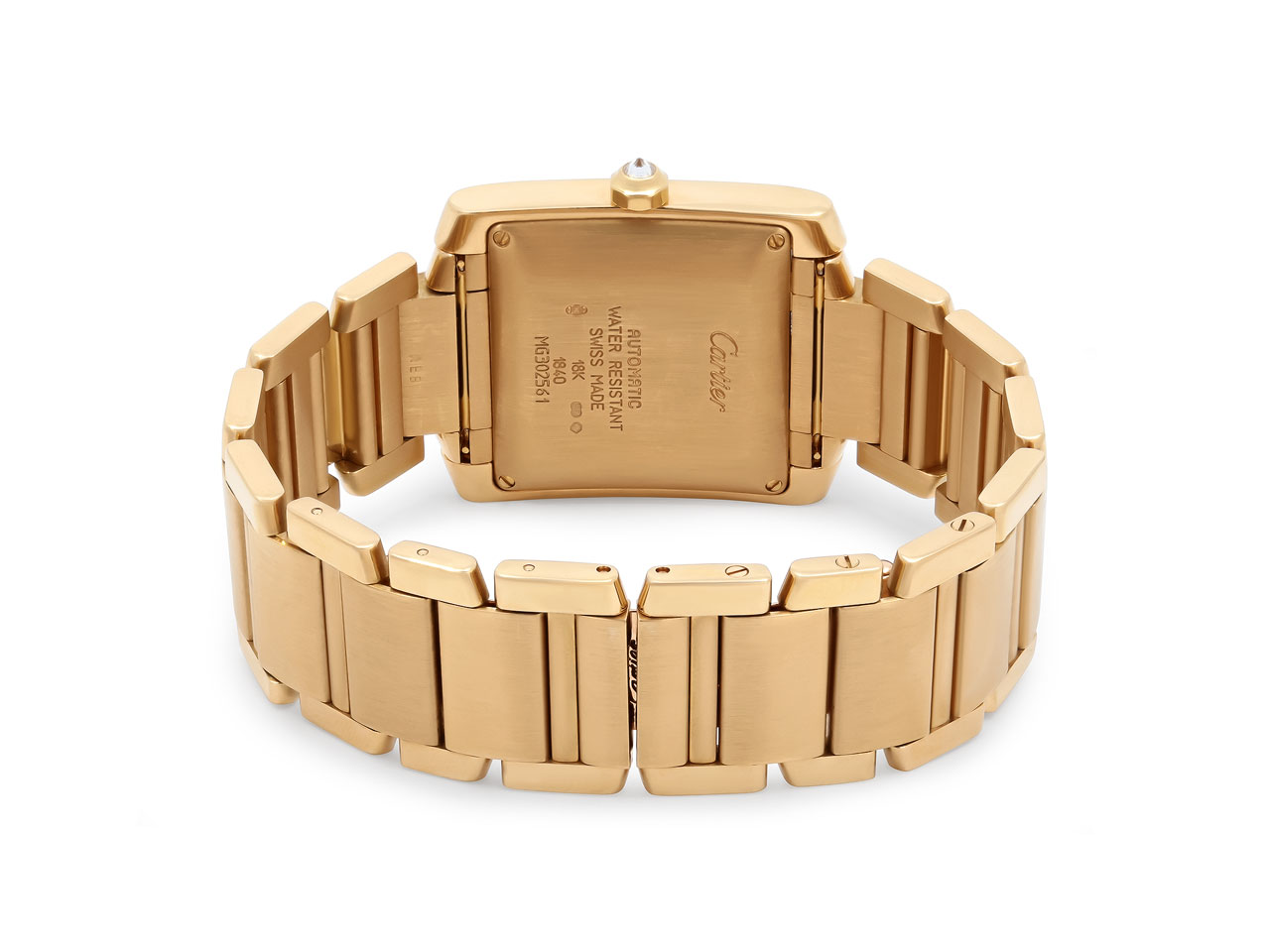 Cartier 'Tank Française' Diamond Watch in 18K Gold, 28 mm