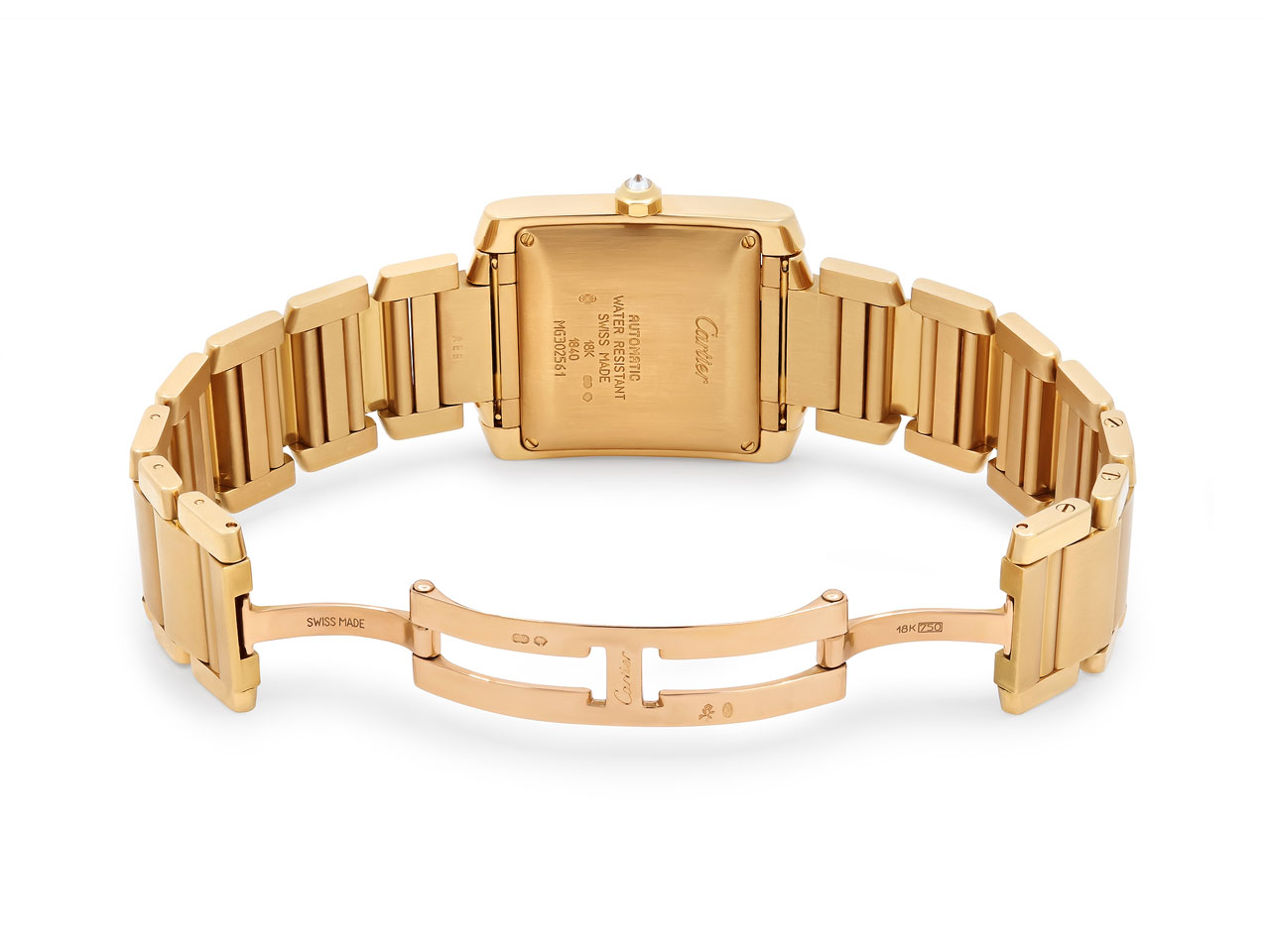 Cartier 'Tank Française' Diamond Watch in 18K Gold, 28 mm