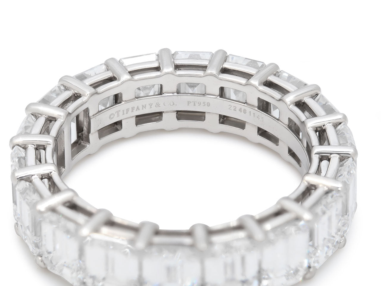 Tiffany & Co. Emerald Cut Diamond Eternity Band in Platinum