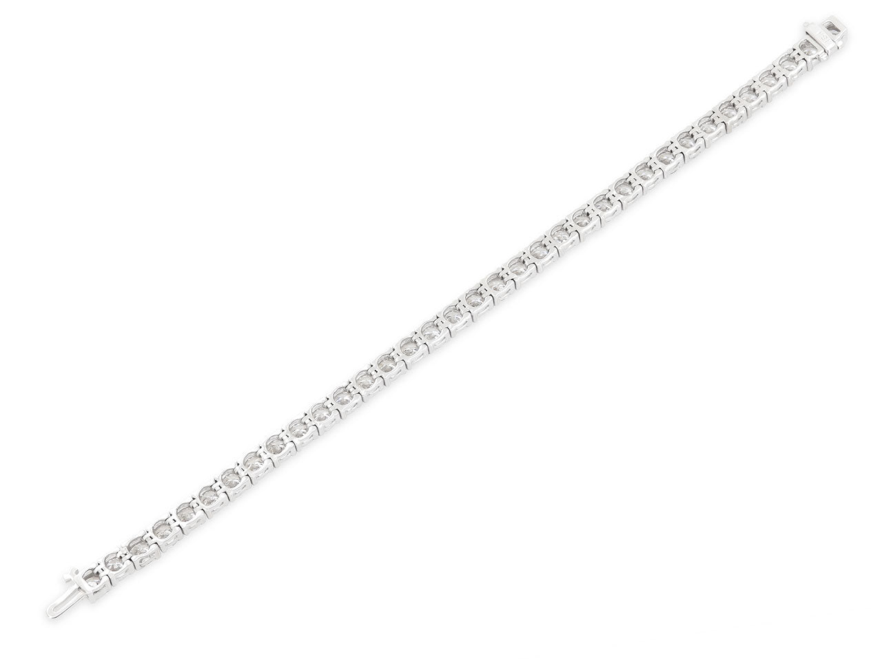 Diamond Line Bracelet in 18K White Gold