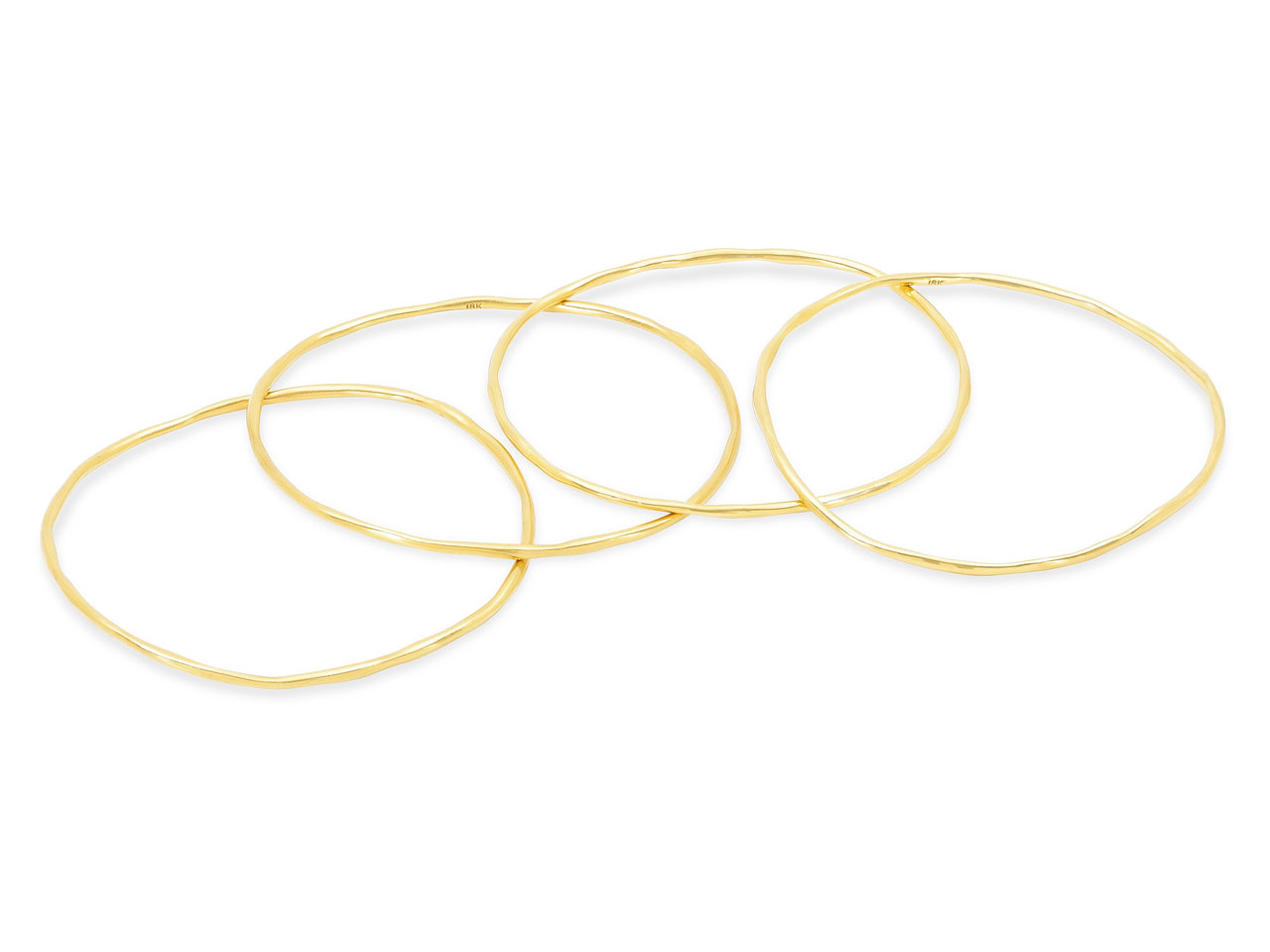 Set of Four Bangle Bracelets in 18K Gold