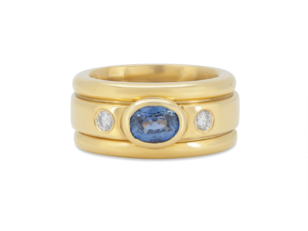 Sapphire and Diamond Ring in 18K Gold