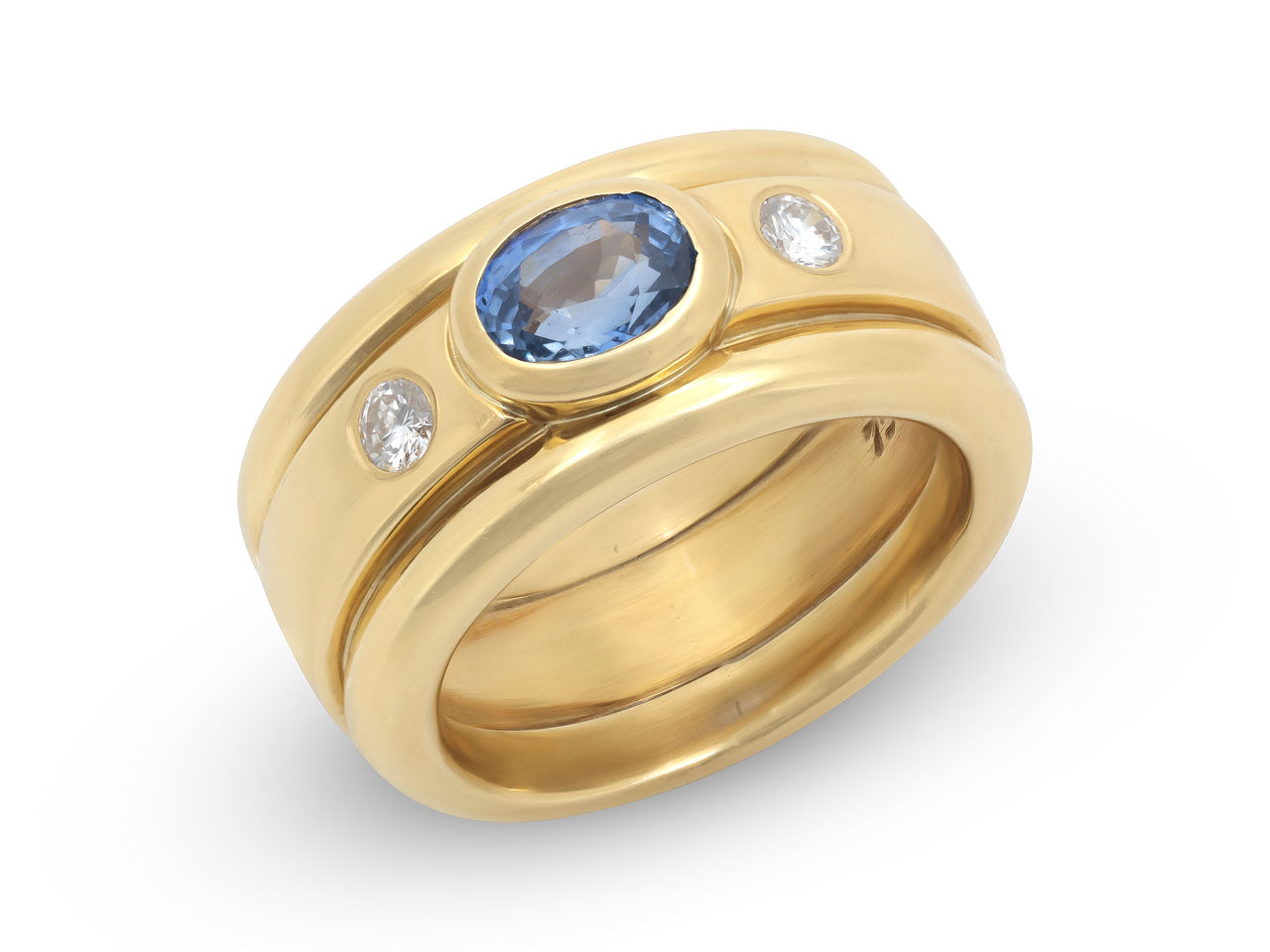 Sapphire and Diamond Ring in 18K Gold