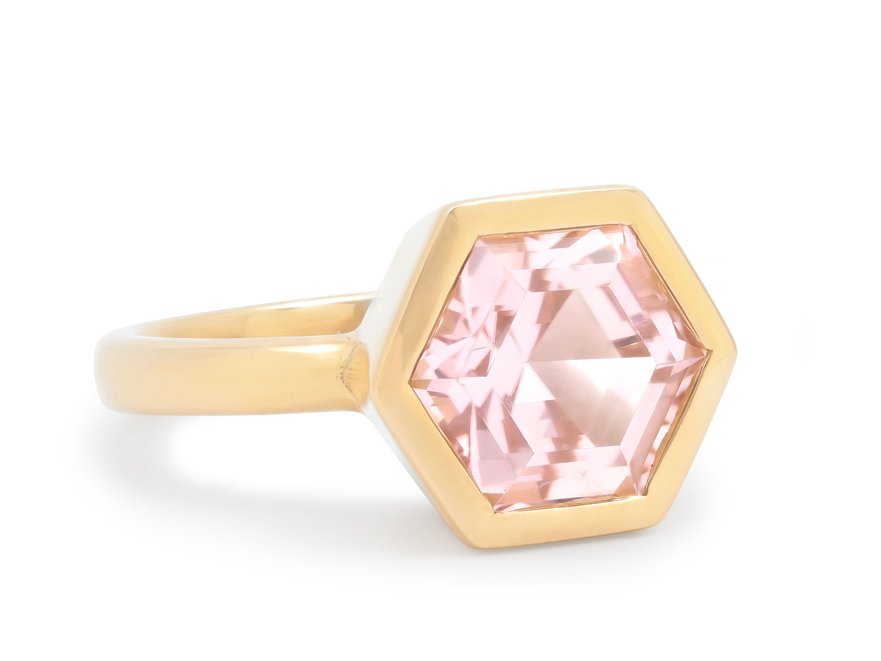 Beladora 'Bespoke' Pink Tourmaline Ring in 18K Gold