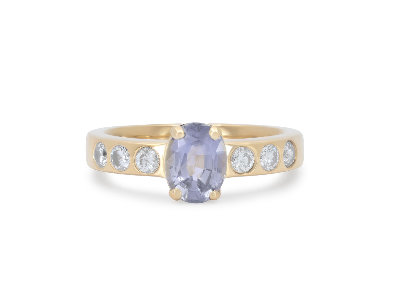 Beladora 'Bespoke' Lavender Sapphire and Diamond Ring in 18K Gold