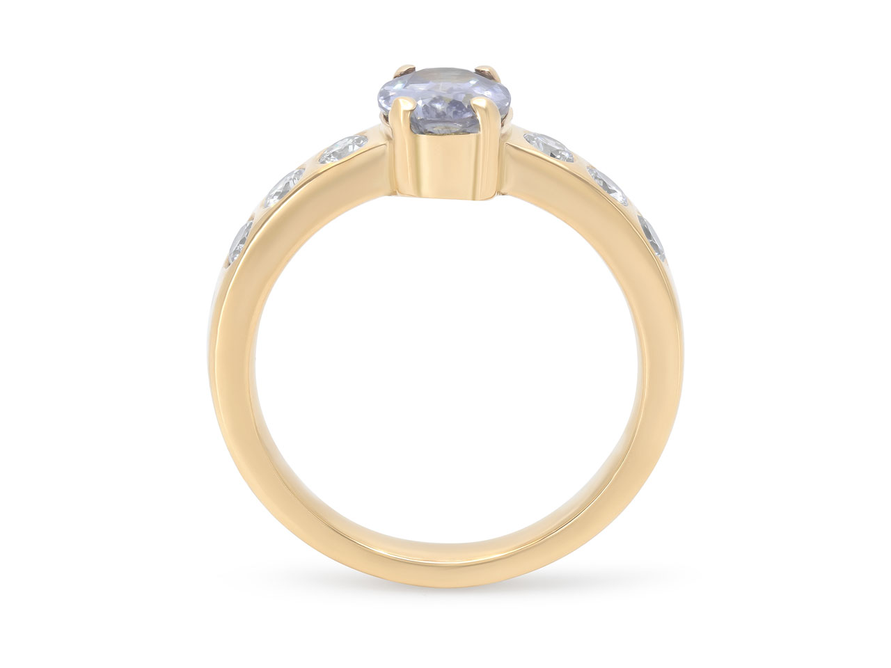 Beladora 'Bespoke' Lavender Sapphire and Diamond Ring in 18K Gold