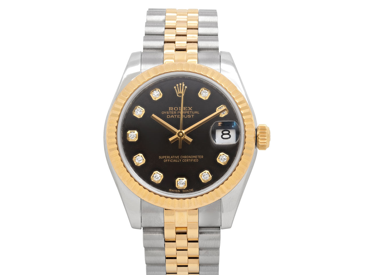 Rolex 'Datejust' Diamond Watch, in Steel and 18K Gold, 31 mm