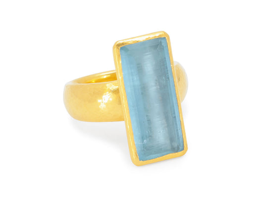 Gurhan Aquamarine Ring in 24K Gold