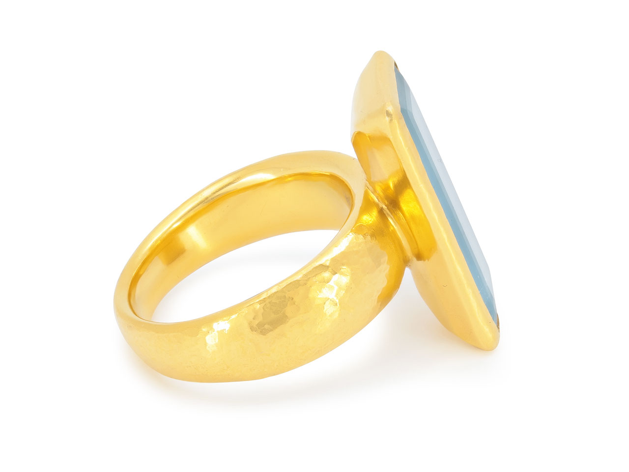 Gurhan Aquamarine Ring in 24K Gold