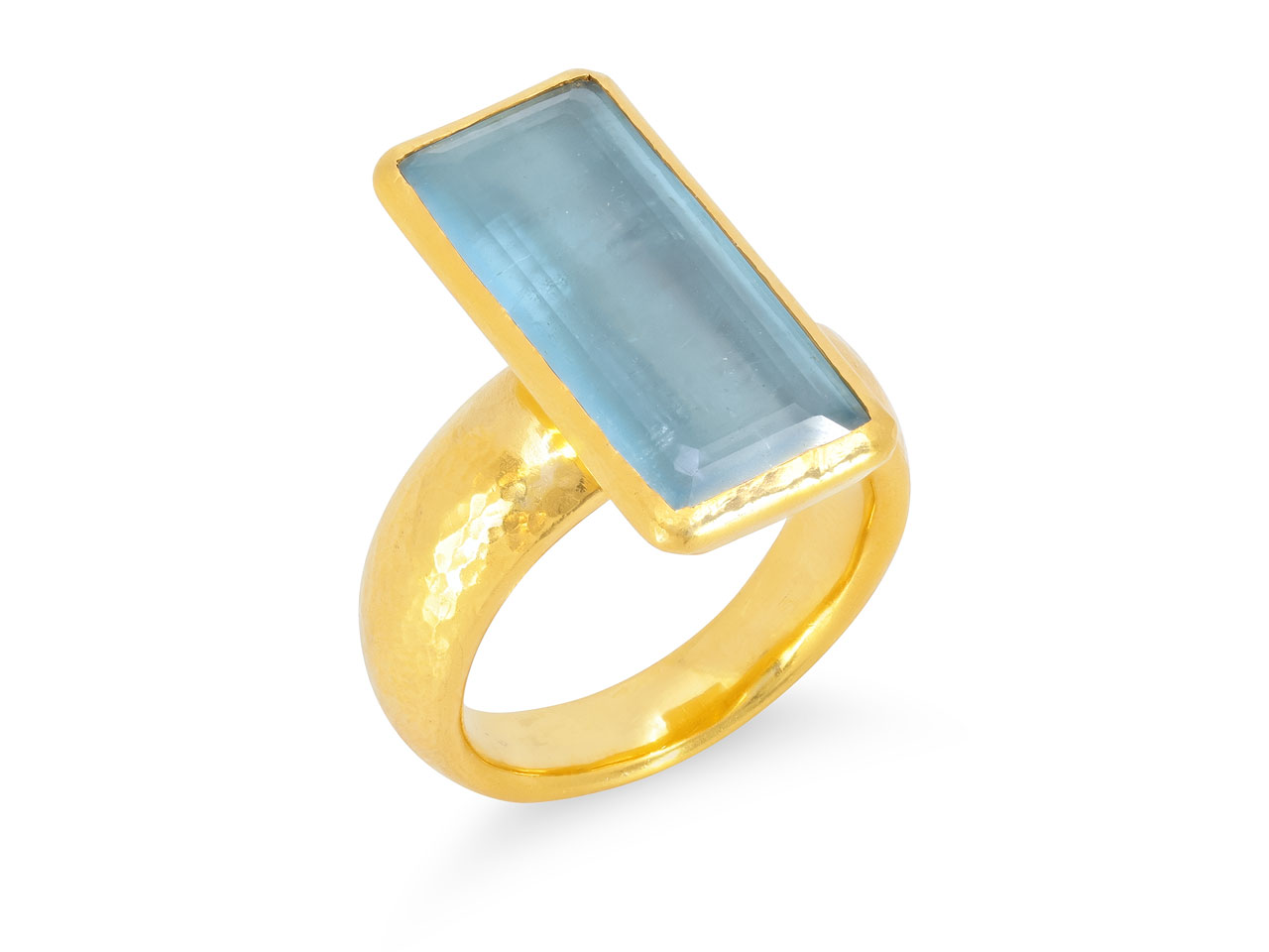 Gurhan Aquamarine Ring in 24K Gold