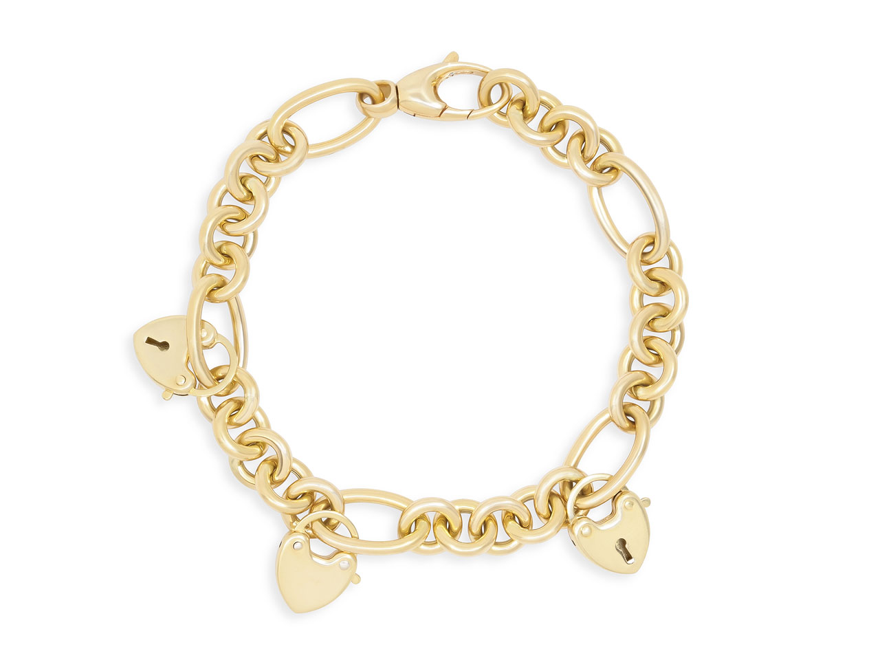 Lock Charm Bracelet in 18K Gold