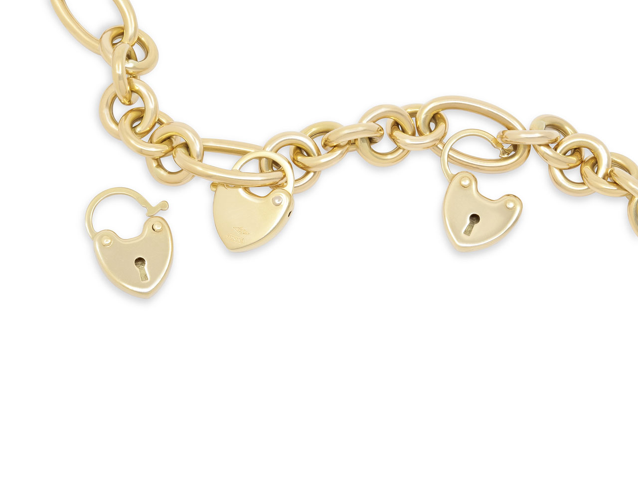 Lock Charm Bracelet in 18K Gold