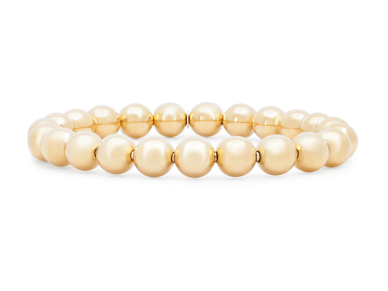 Bead Stretch Bracelet in 18K Gold, 8 mm, by Beladora