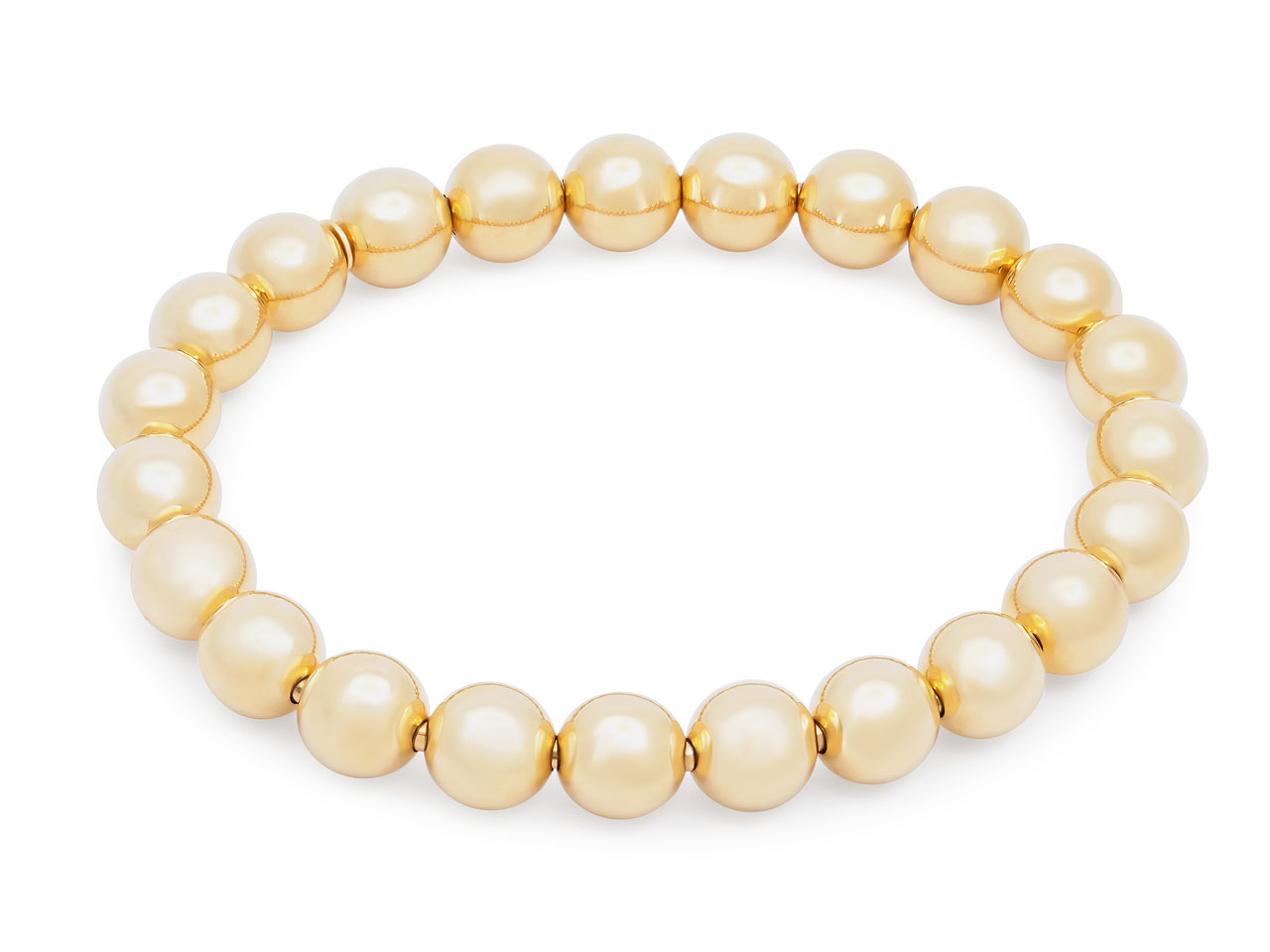 Bead Stretch Bracelet in 18K Gold, 8 mm, by Beladora