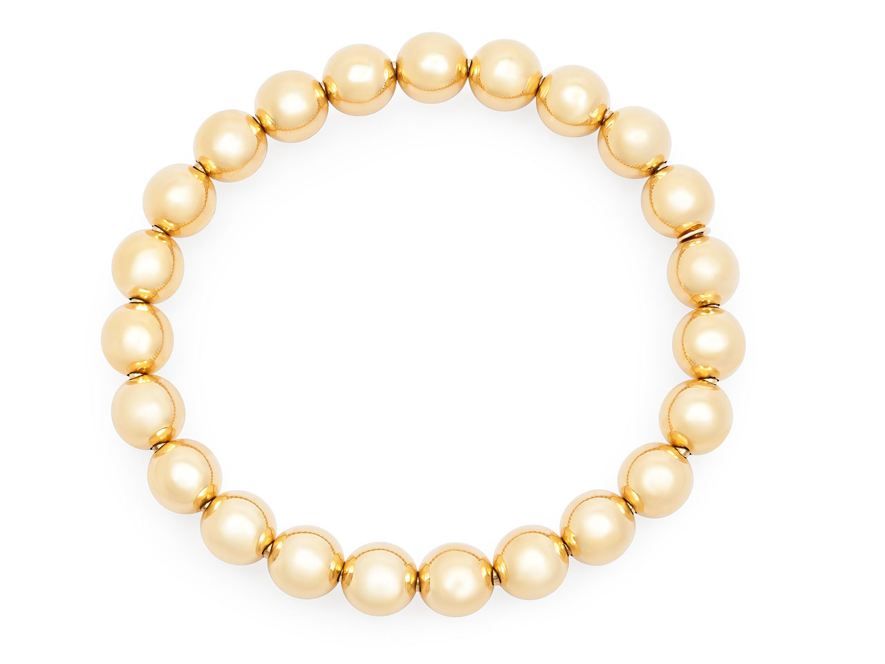 Bead Stretch Bracelet in 18K Gold, 8 mm, by Beladora