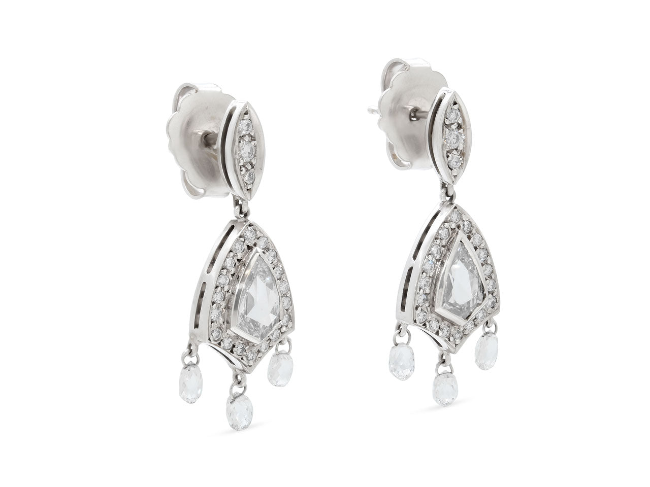 Diamond Earrings in 18K White Gold