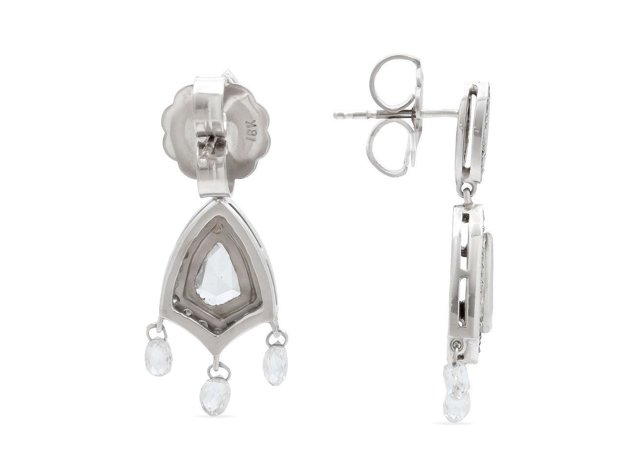 Diamond Earrings in 18K White Gold