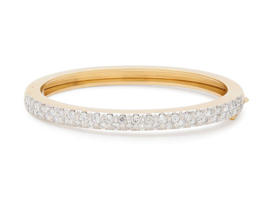 Diamond Bangle Bracelet in 14K Gold