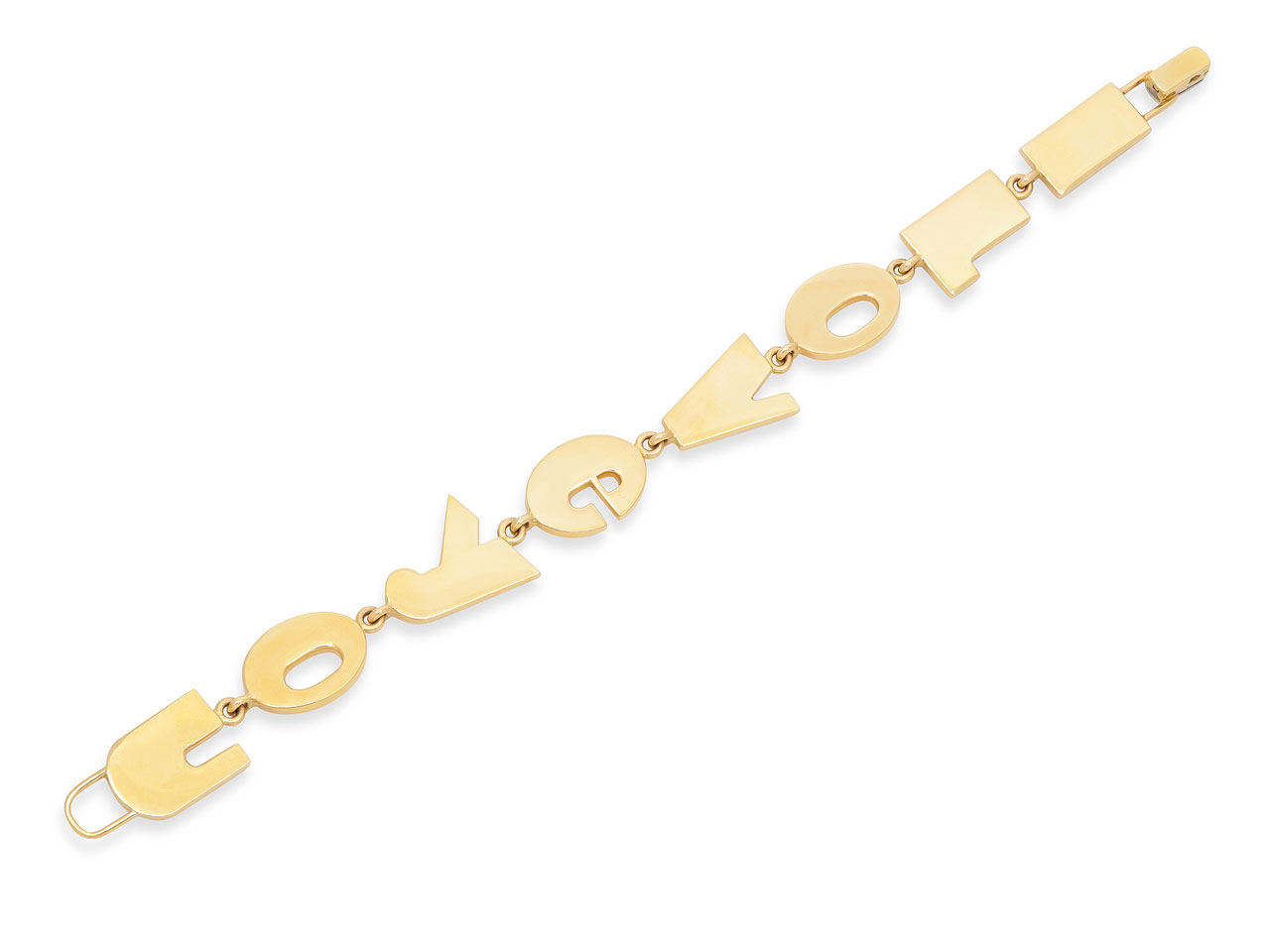 Verdura 'I Love You' Bracelet in 18K Gold