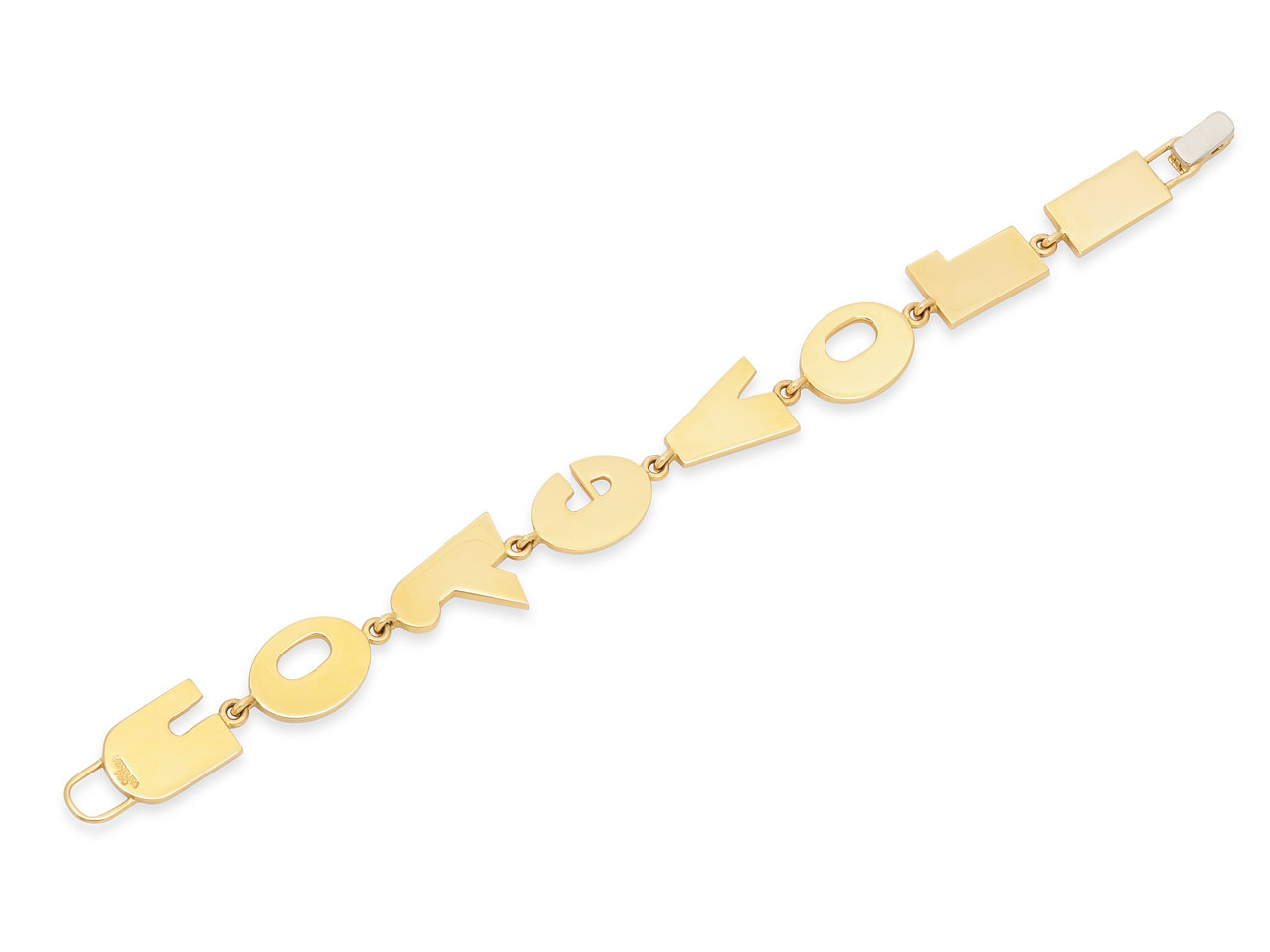 Verdura 'I Love You' Bracelet in 18K Gold