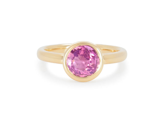 Beladora 'Bespoke' Pink Sapphire Ring in 18K Gold