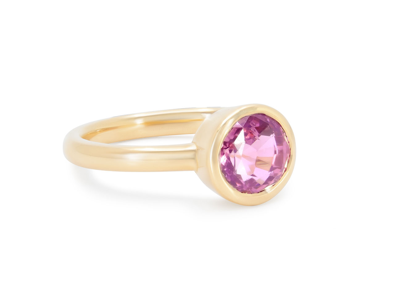 Beladora 'Bespoke' Pink Sapphire Ring in 18K Gold