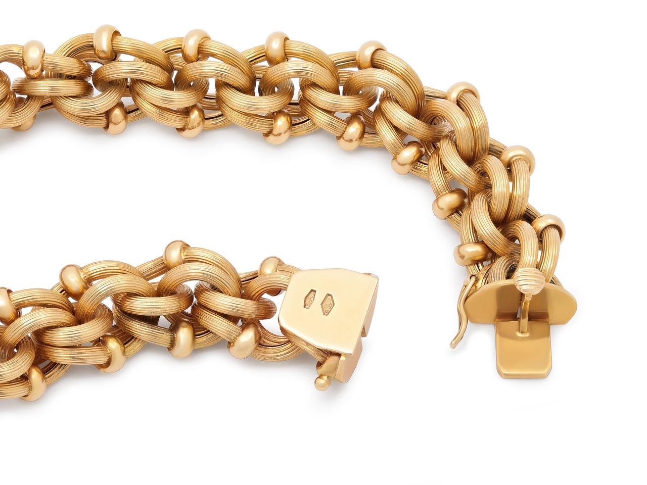 Mid-Century Link Bracelet in 18K Gold