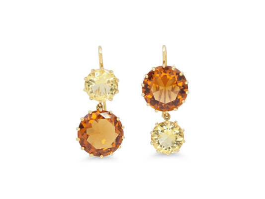 Citrine Earrings in 18K Gold