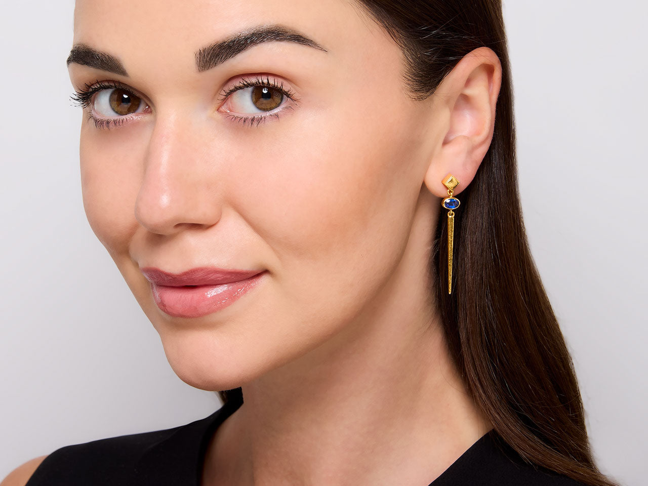 Gurhan 'Rain Stiletto' Earrings in 22K Gold