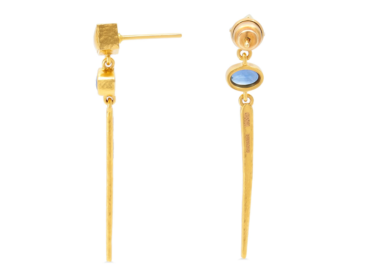 Gurhan 'Rain Stiletto' Earrings in 22K Gold