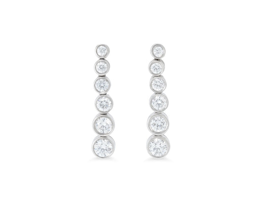 Tiffany & Co. 'Jazz' Diamond Earrings in Platinum