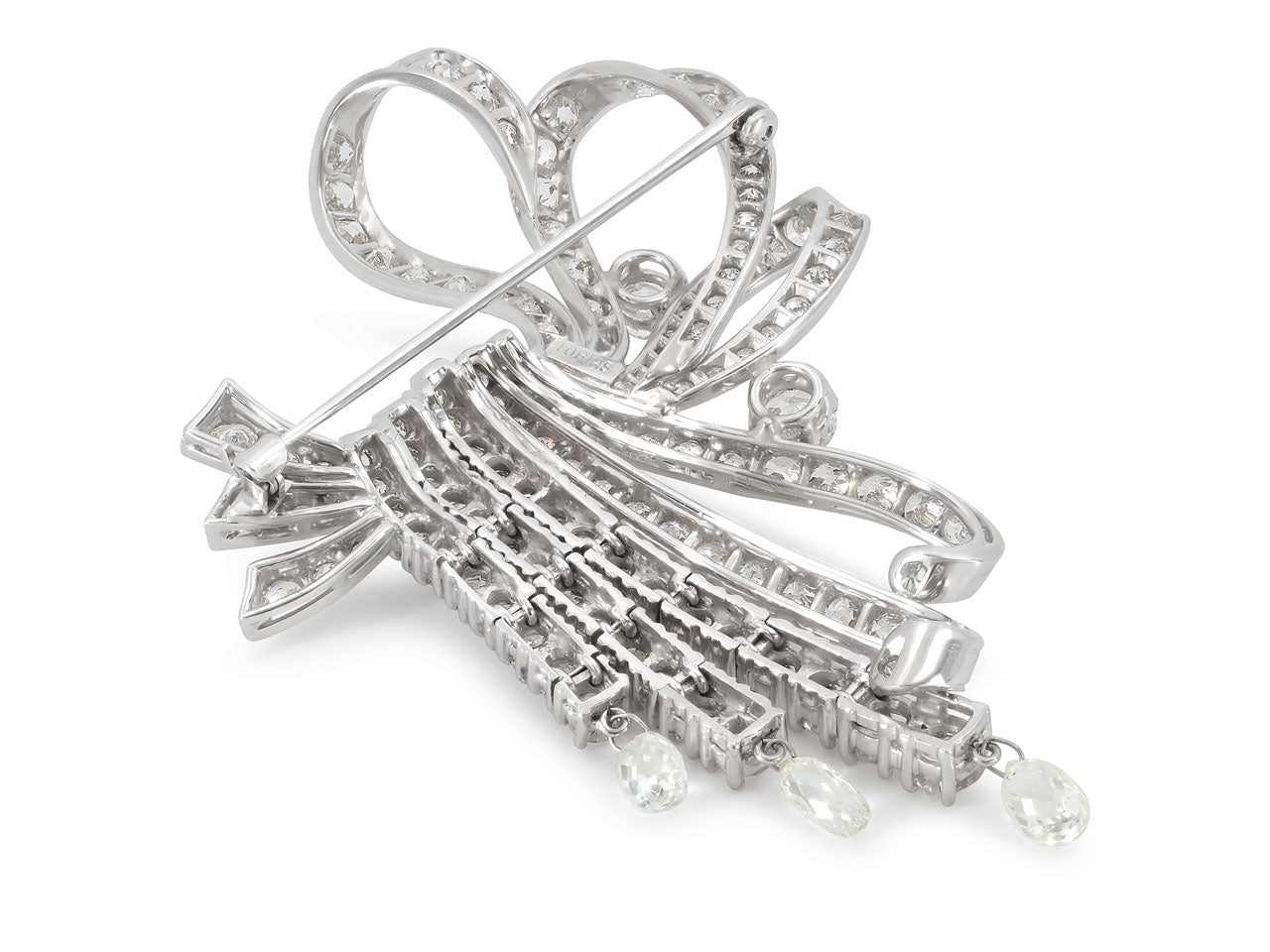 Mid-Century Diamond Brooch in Platinum