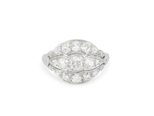 Antique Edwardian Diamond Ring in Platinum