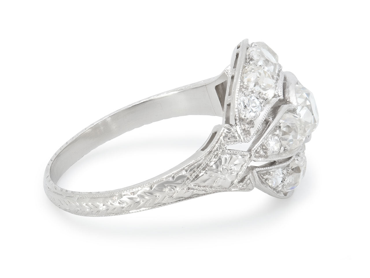 Antique Edwardian Diamond Ring in Platinum