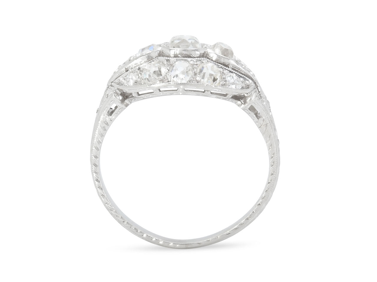 Antique Edwardian Diamond Ring in Platinum