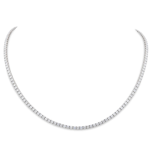 Diamond Rivière Necklace, 9.09 carats, in 18K White Gold