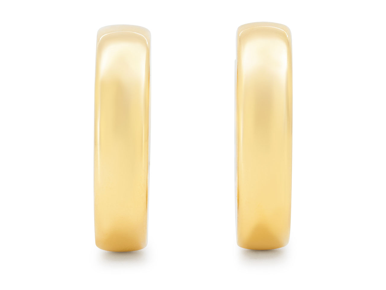 Flat Hoop Earrings in 18K Gold, Medium, by Beladora