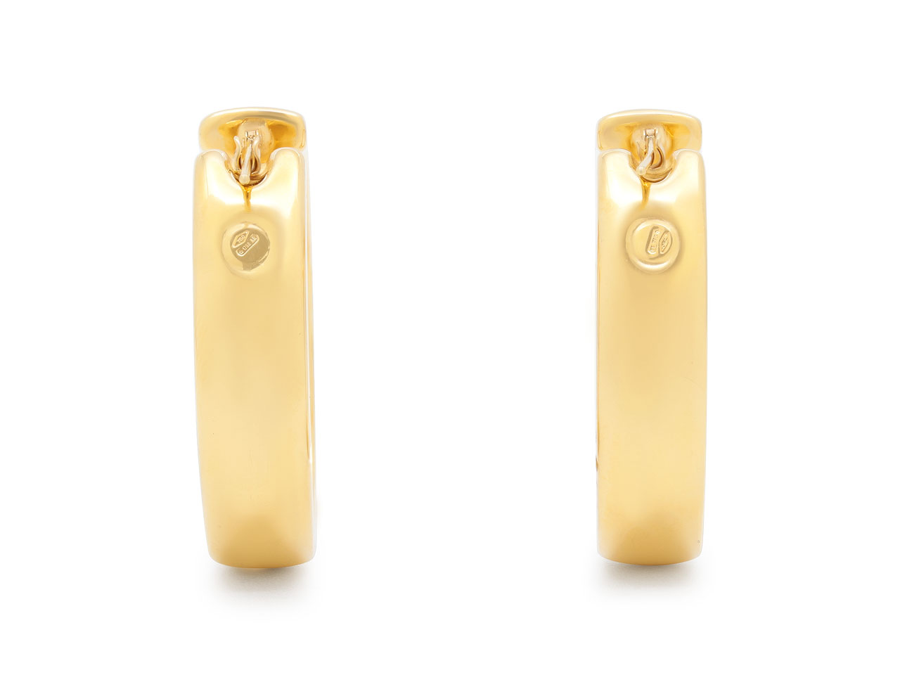 Flat Hoop Earrings in 18K Gold, Medium, by Beladora