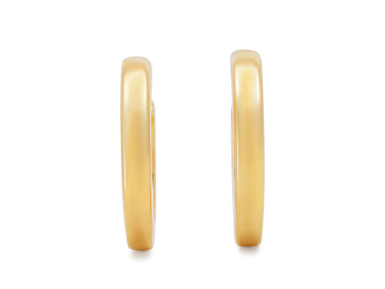 Squared Hoop Earrings in 18K Gold, by Beladora