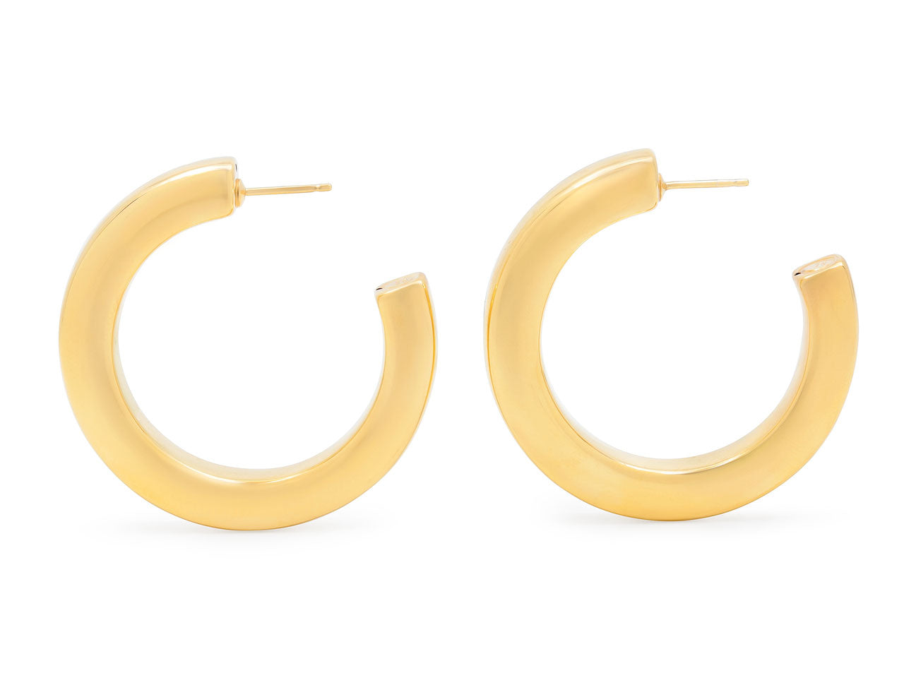 Squared Hoop Earrings in 18K Gold, by Beladora