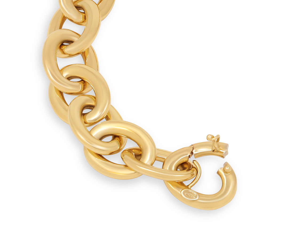 Flattened Link Bracelet in 18K Gold, by Beladora