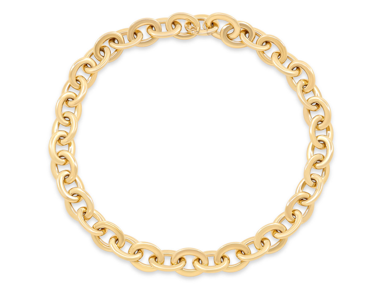 Flattened Link Necklace in 18K Gold, by Beladora