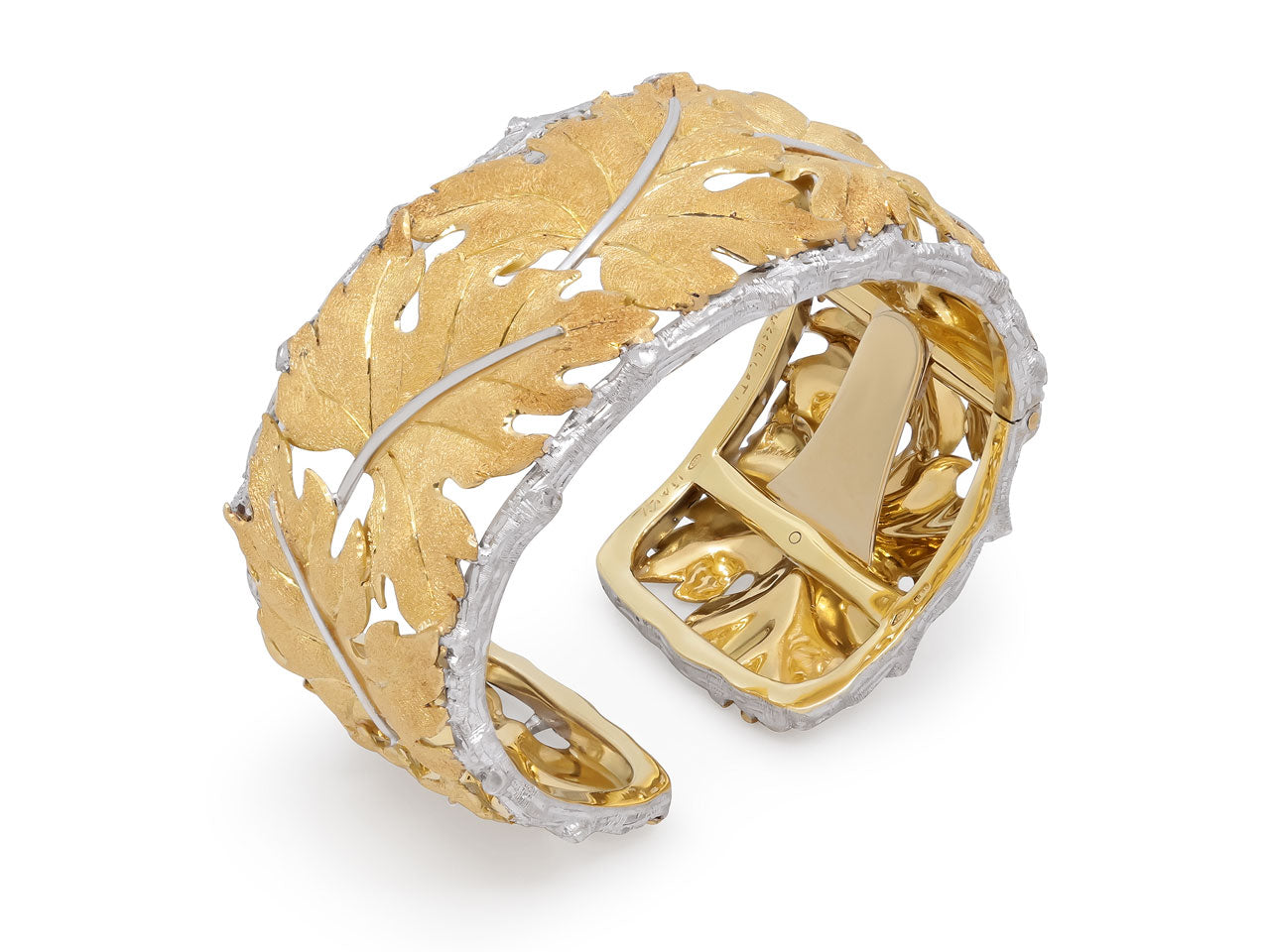 M. Buccellati Leaf Bangle in 18K Gold and Silver