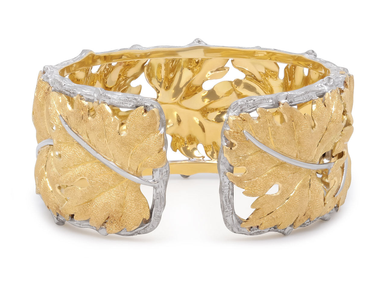 M. Buccellati Leaf Bangle in 18K Gold and Silver