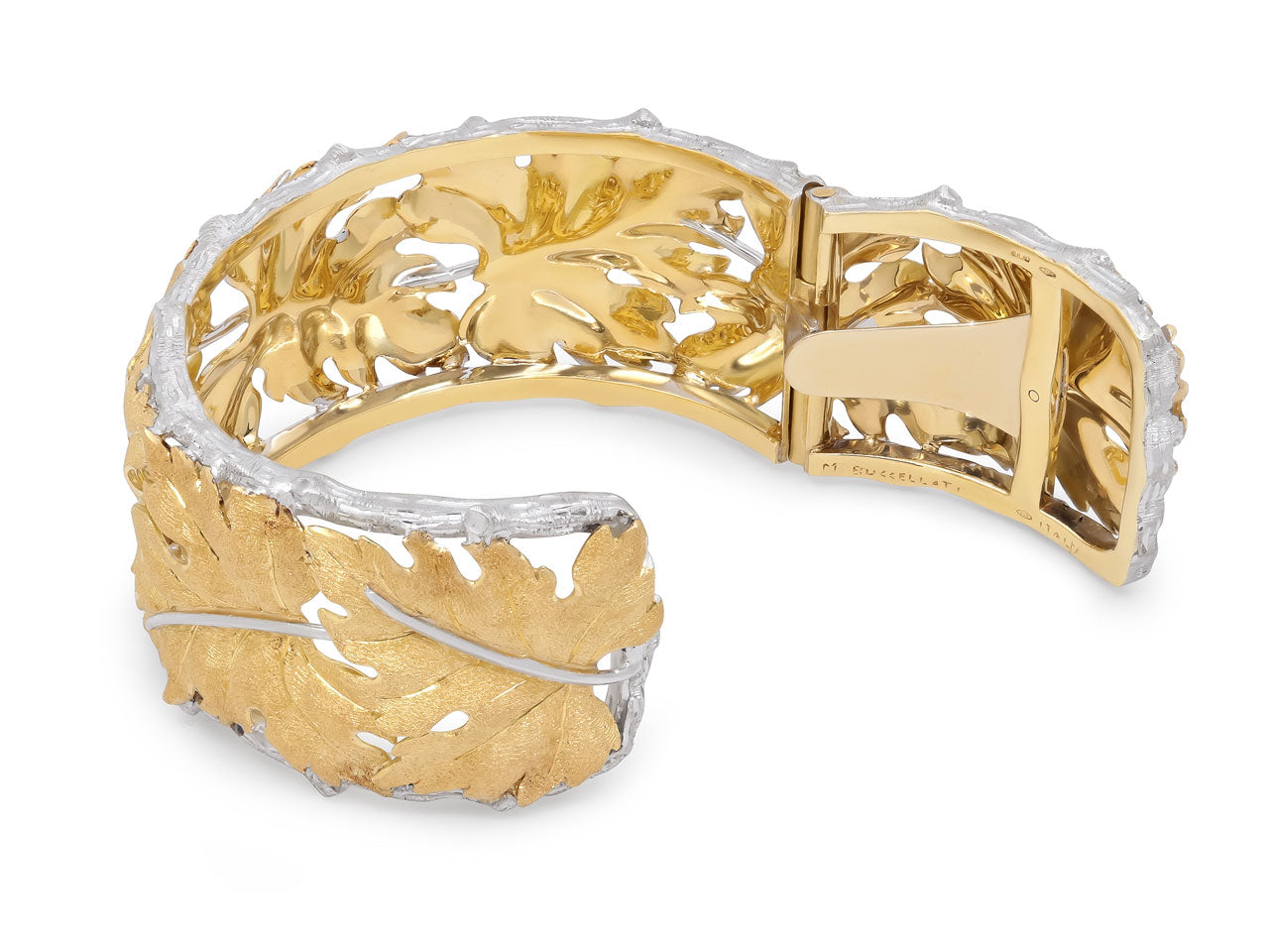 M. Buccellati Leaf Bangle in 18K Gold and Silver