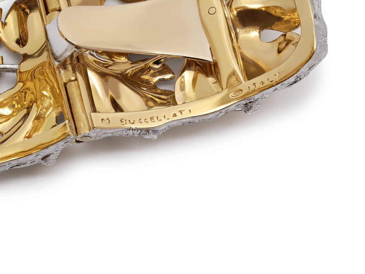 M. Buccellati Leaf Bangle in 18K Gold and Silver